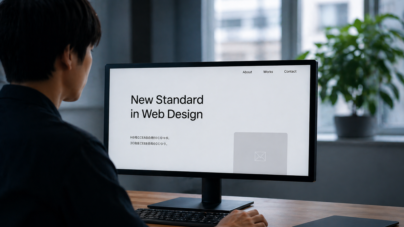 従来のWeb体験 — テキストと画像によるフラットな二次元Webサイト